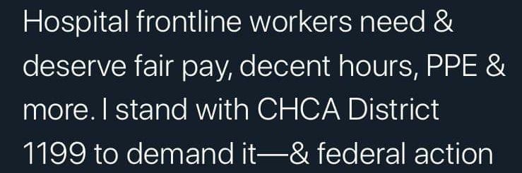 CHCA District 1199, NUHHCE banner