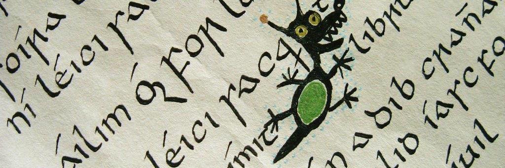Dept of Early and Medieval Irish, UCC's banner