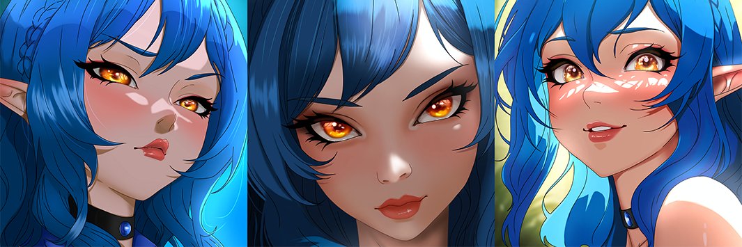 Summoner Blue - Elf Magician Vtuber banner