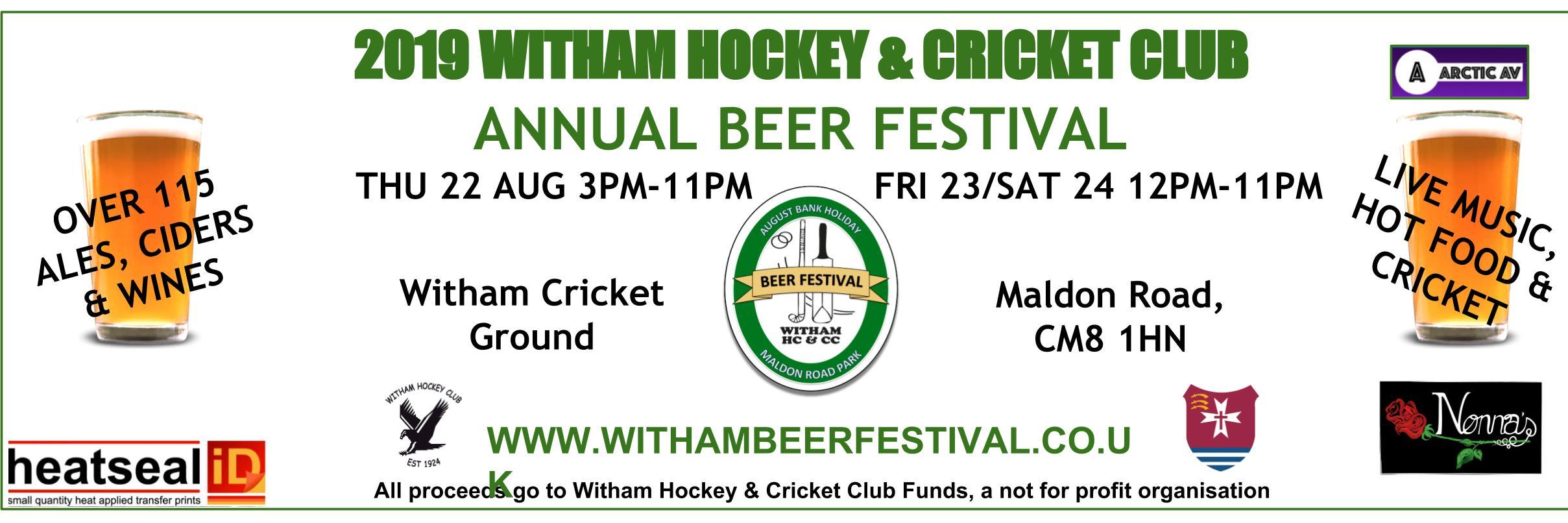 Witham Beer Festival banner