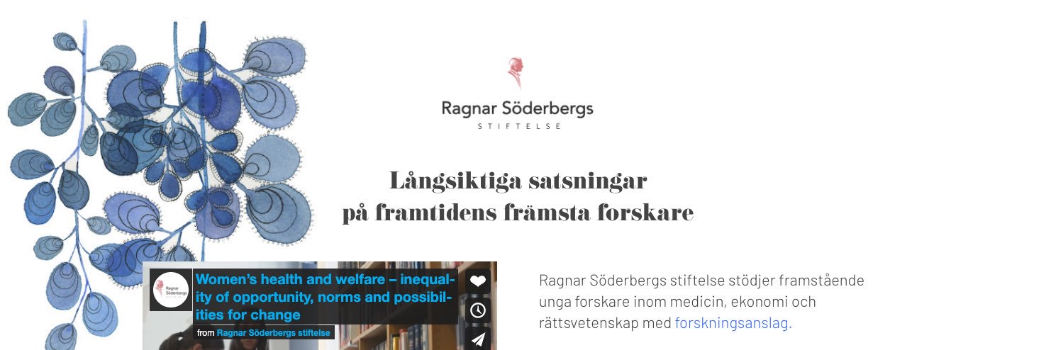 Ragnar Söderbergs stiftelse banner