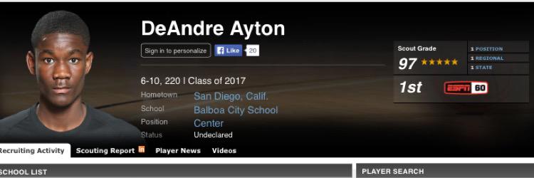 DeAndre Ayton banner