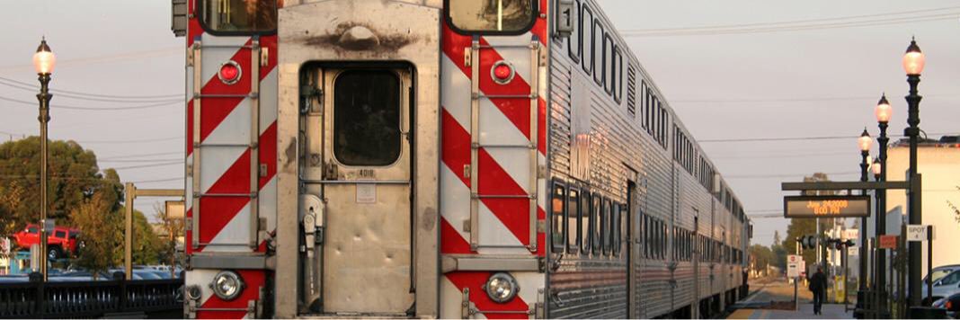 On The Caltrain banner