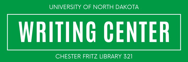UND Writing Center banner