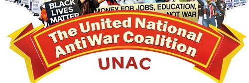 United National Antiwar Coalition banner