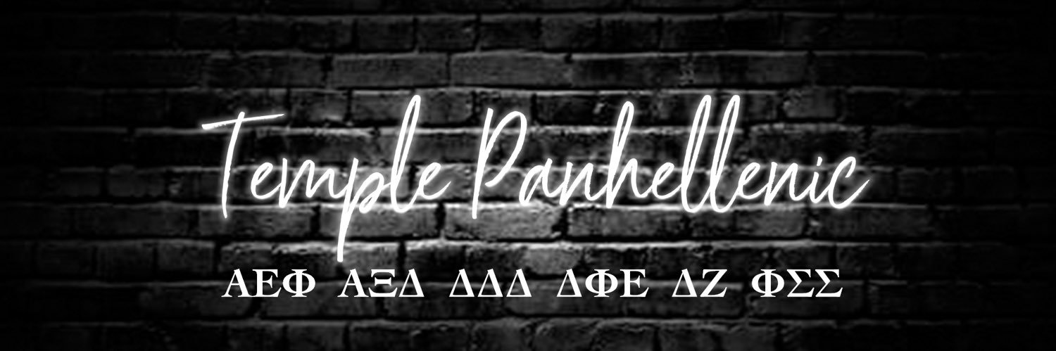Temple Panhellenic Council banner
