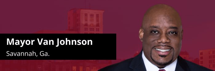 Mayor Van Johnson banner
