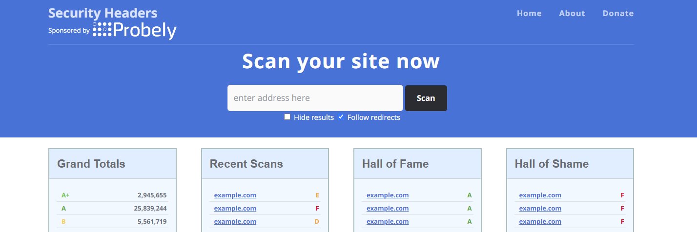 Security Headers banner