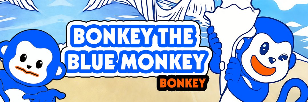 BONKEY THE BLUE MONKEY banner