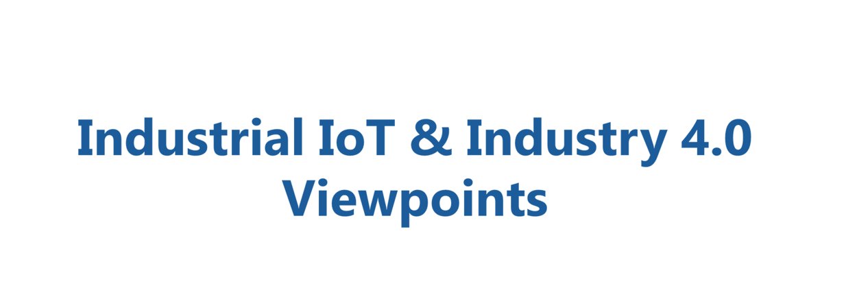 IIoT/I4.0 Viewpoints banner