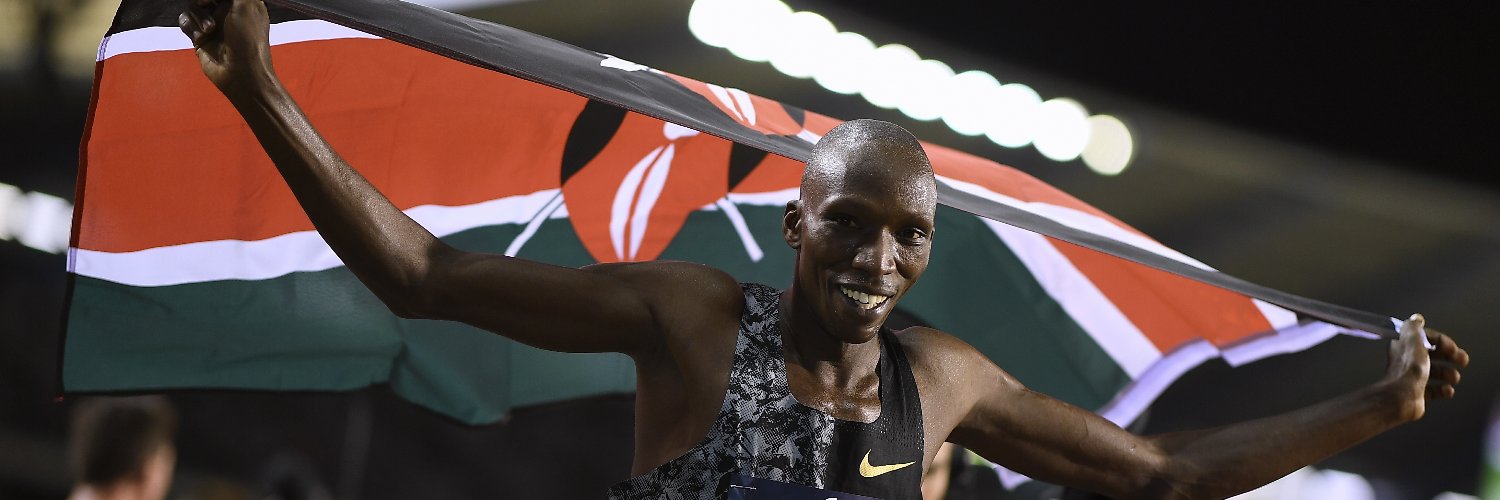 Timothy Cheruiyot's banner