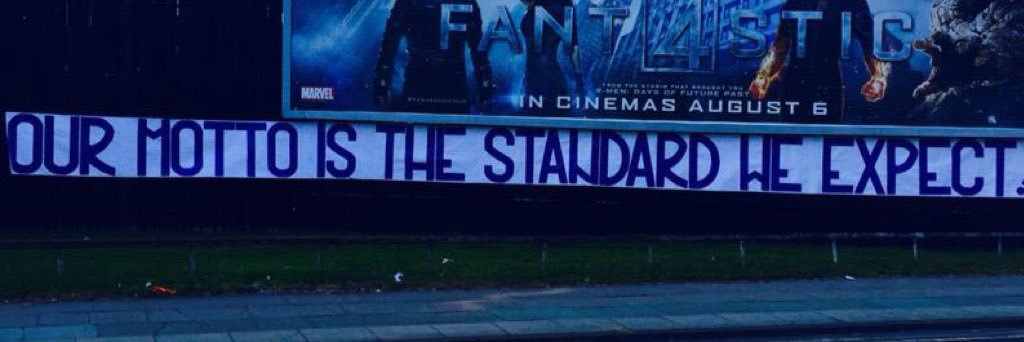 Everton Board OUT! banner