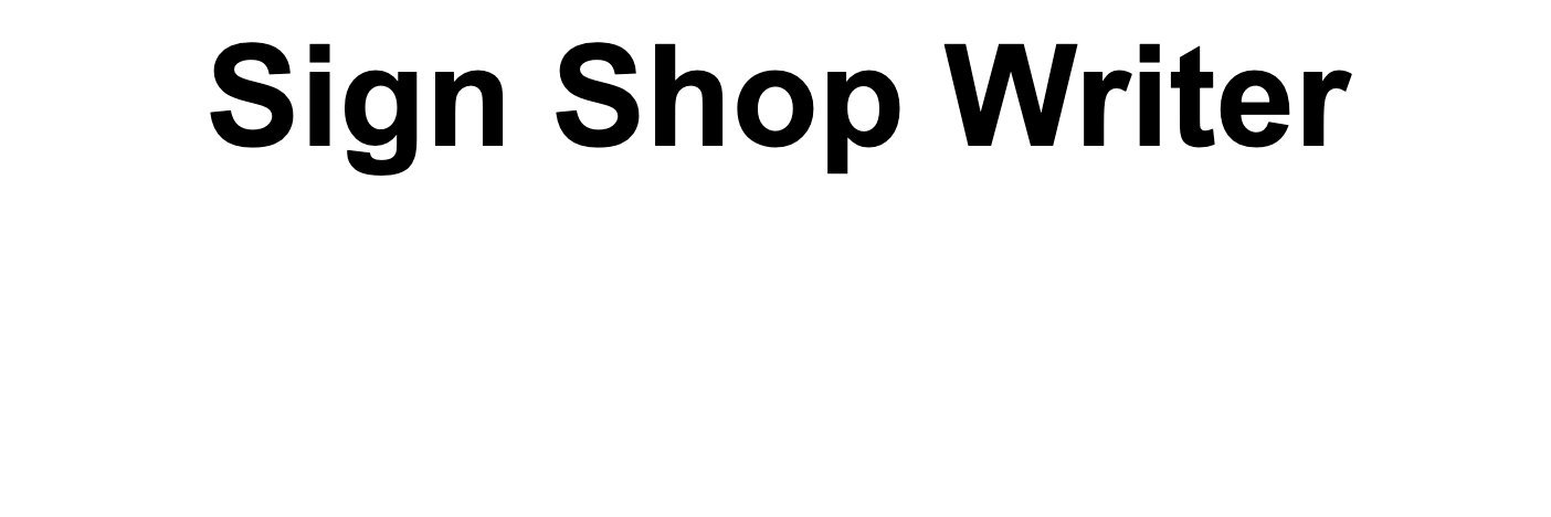 SignShopWriter's profile banner image