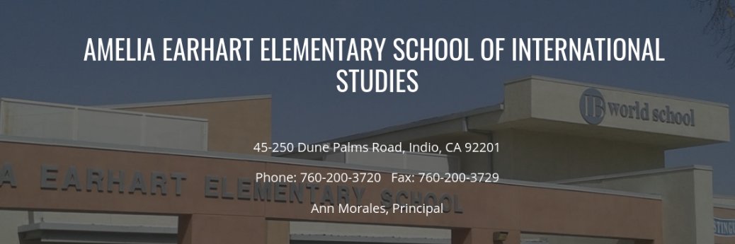 Earhart Elementary banner