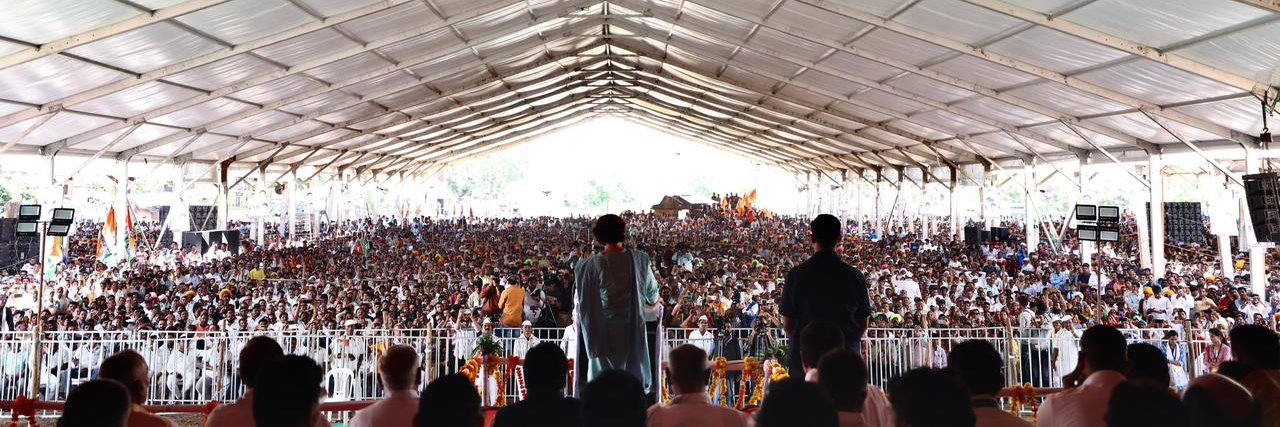 With Priyanka Gandhi's banner