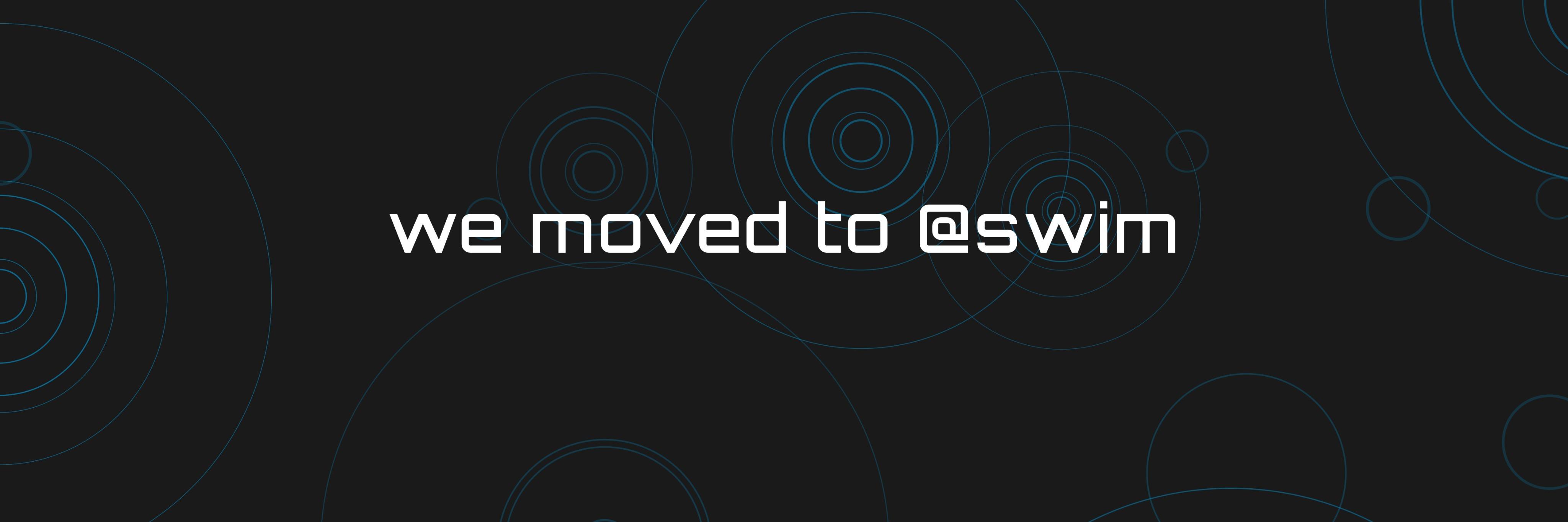 Follow us on @Swim banner