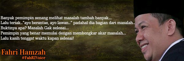 #BersamaFahriHamzah! banner