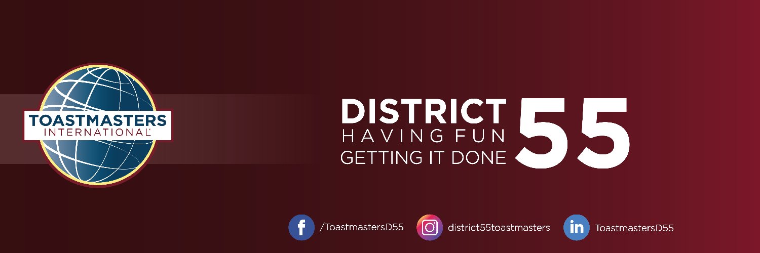 Toastmasters D55 banner