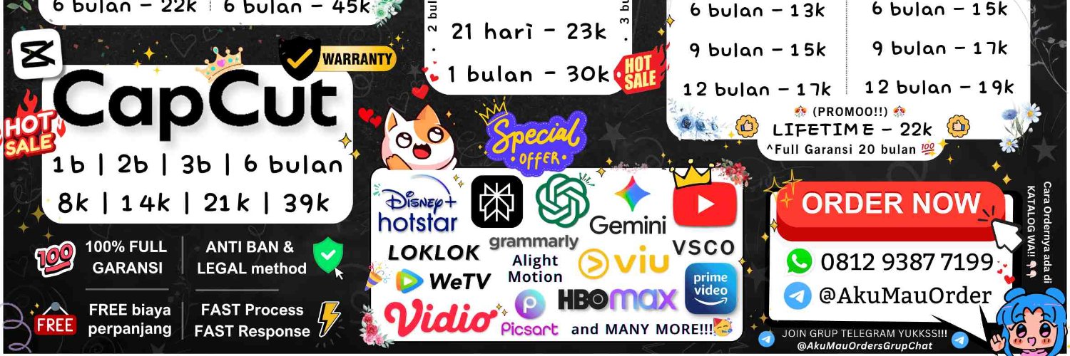 Nath࿓ jual netflix canva capcut pro dll fast by wa banner