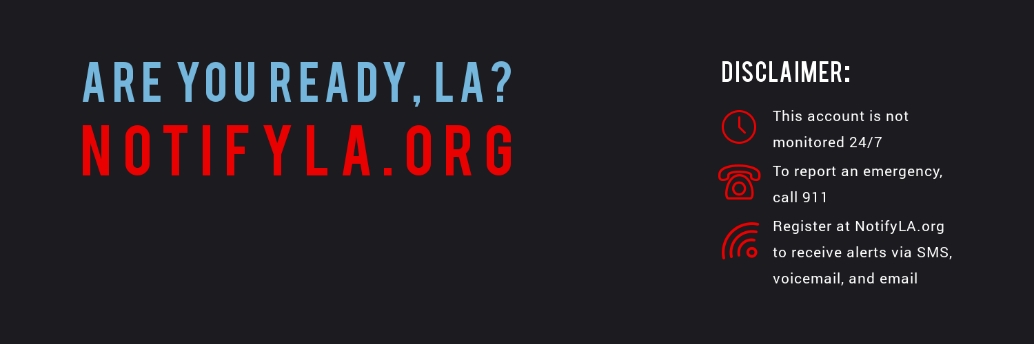 LA City Emergency Alerts banner