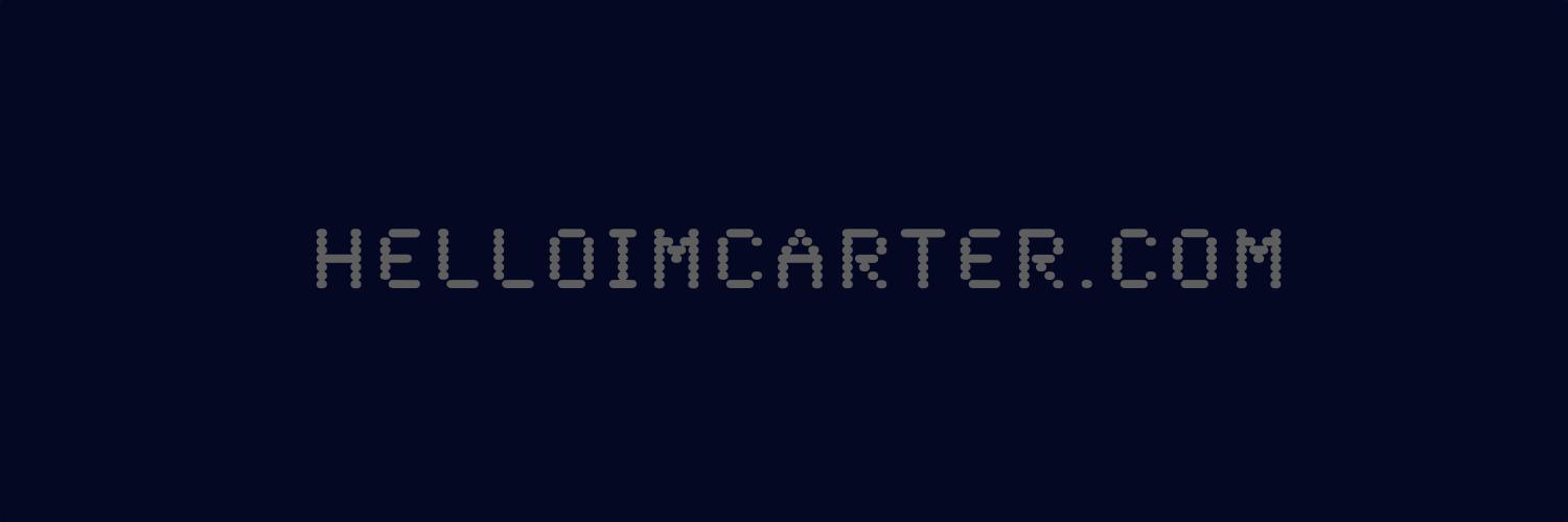 HelloImCarter's profile banner image