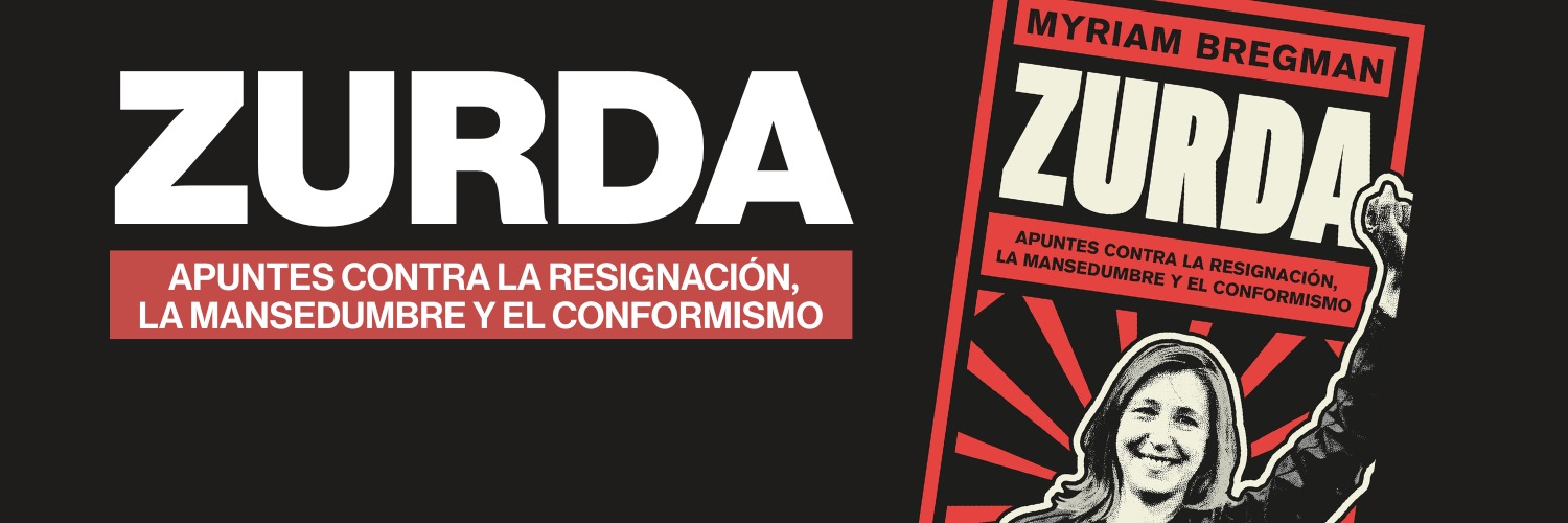 Myriam Bregman's banner