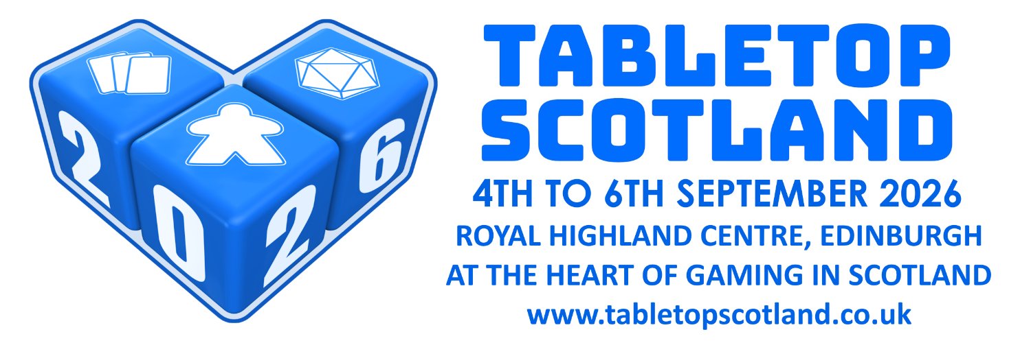 Tabletop Scotland 4-6th September 2026, Edinburgh banner