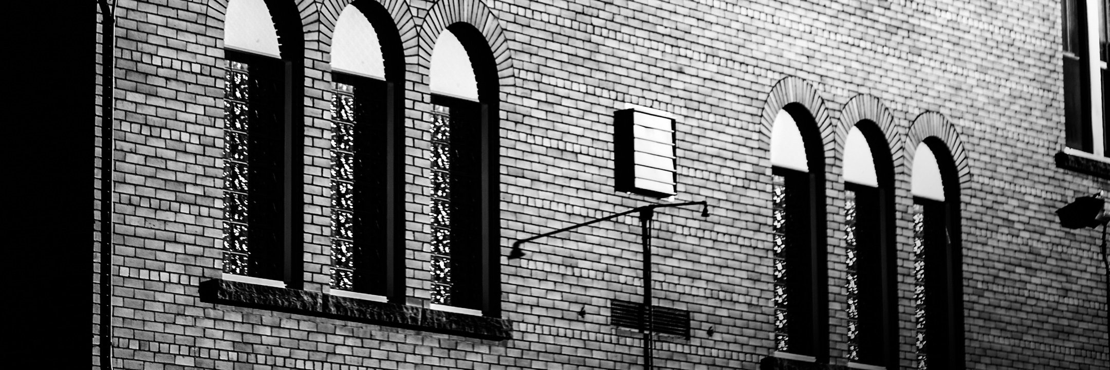 Lewiston Red Brick Gym banner