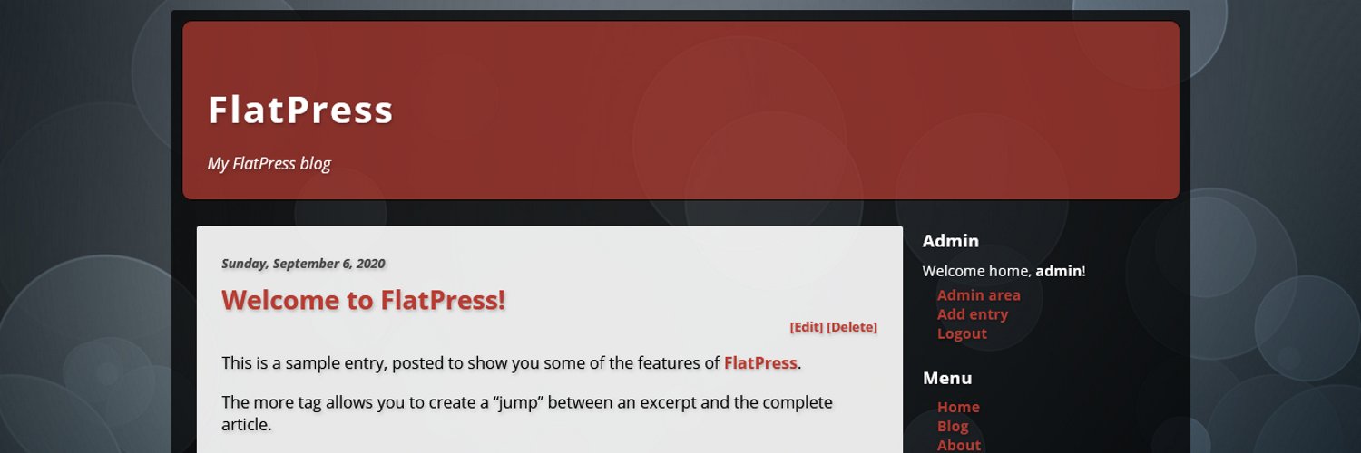 FlatPress's profile banner image