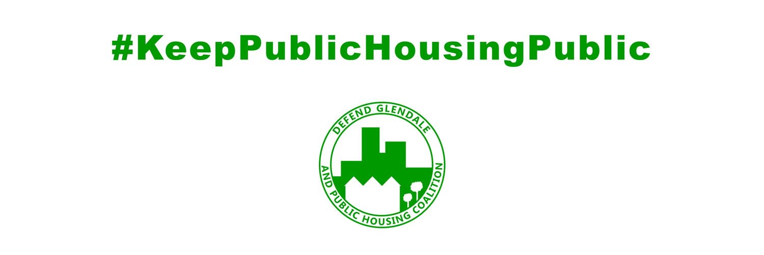 Defend Glendale & Public Housing Coalition banner