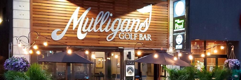 Mulligans Golf Bar banner