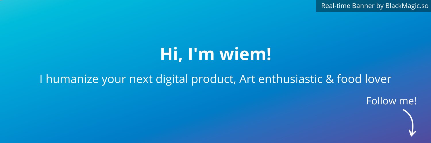 Wiemjd's profile banner image