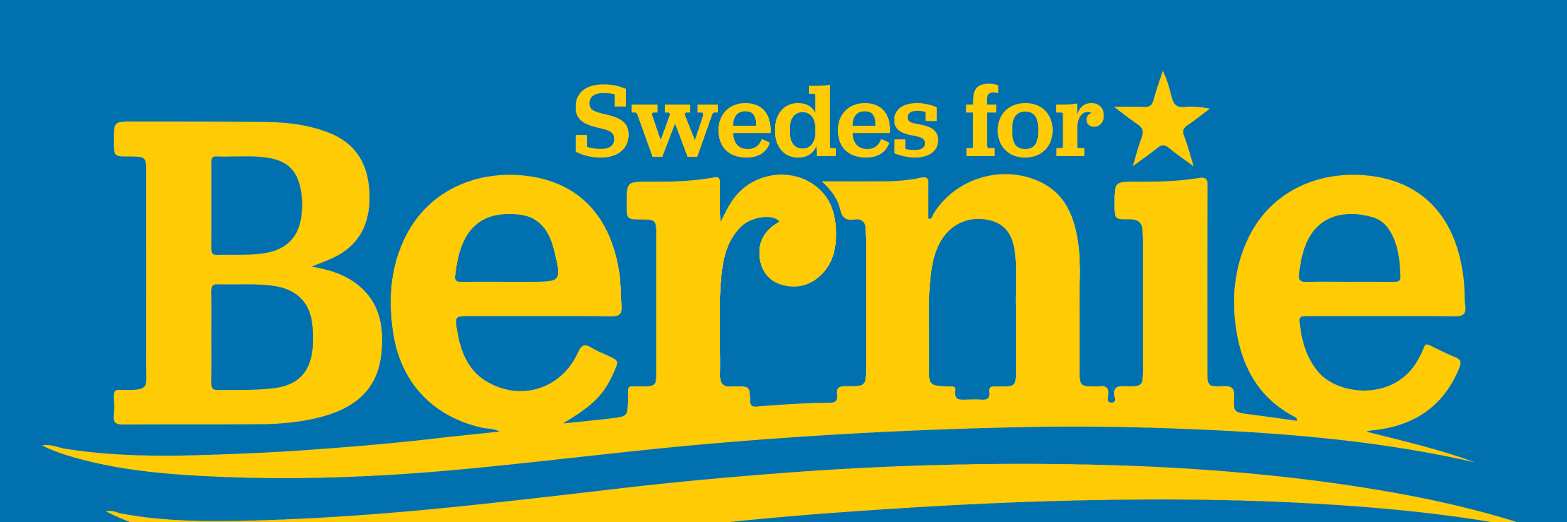 Swedes for Bernie banner