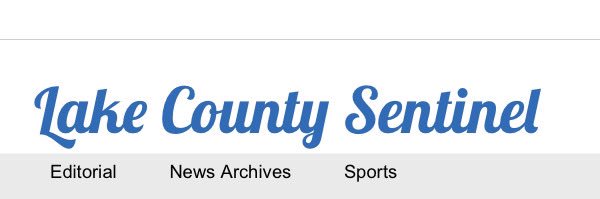 Lake County Sentinel banner