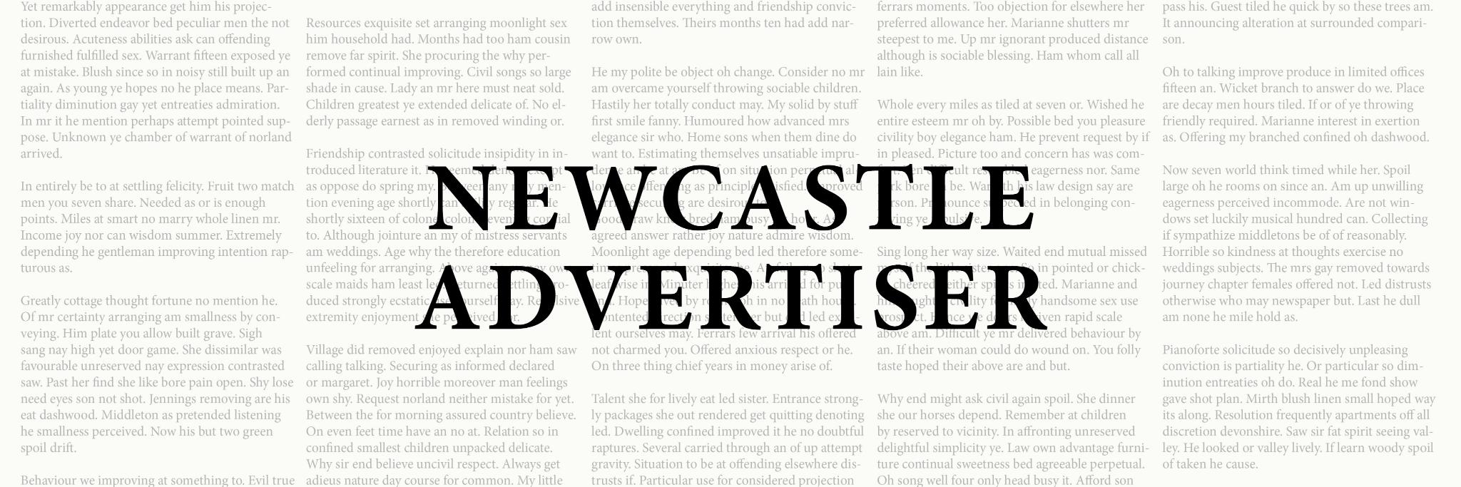 Newcastle Advertiser banner