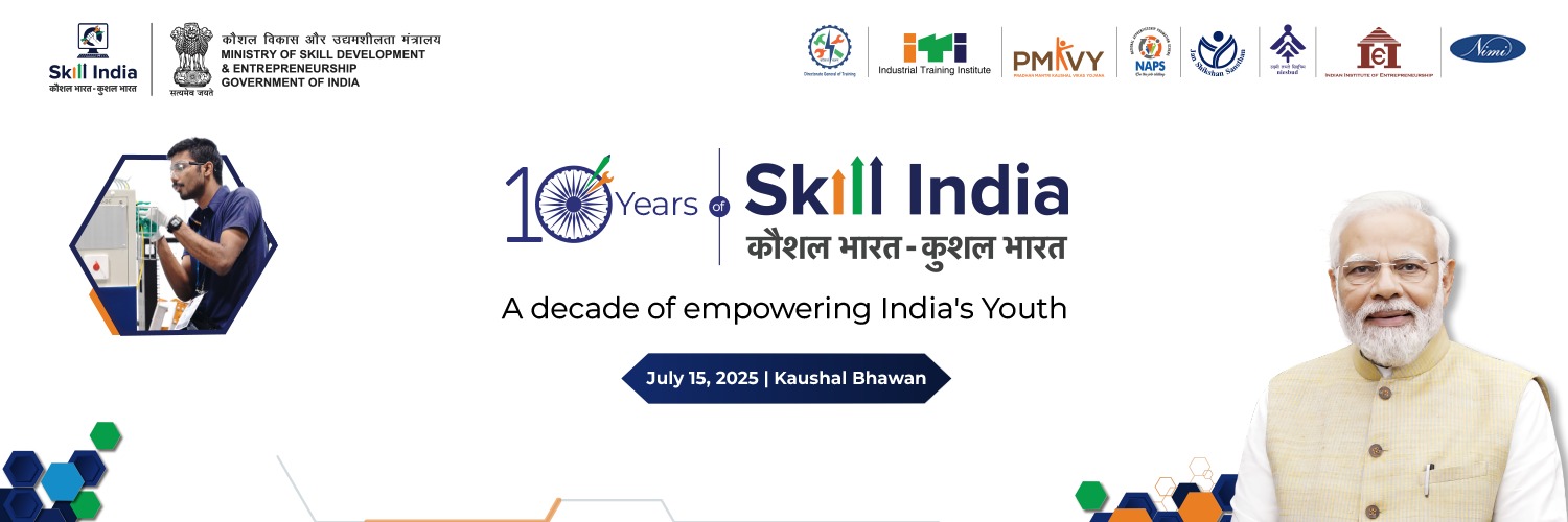 Skill India's banner