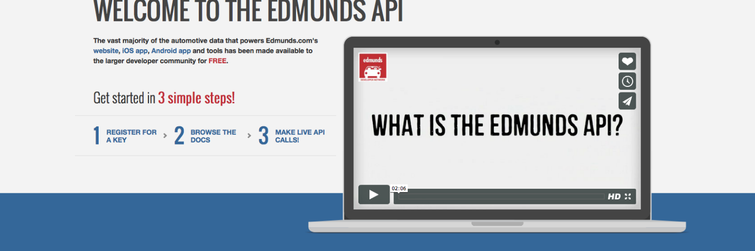Edmunds API banner
