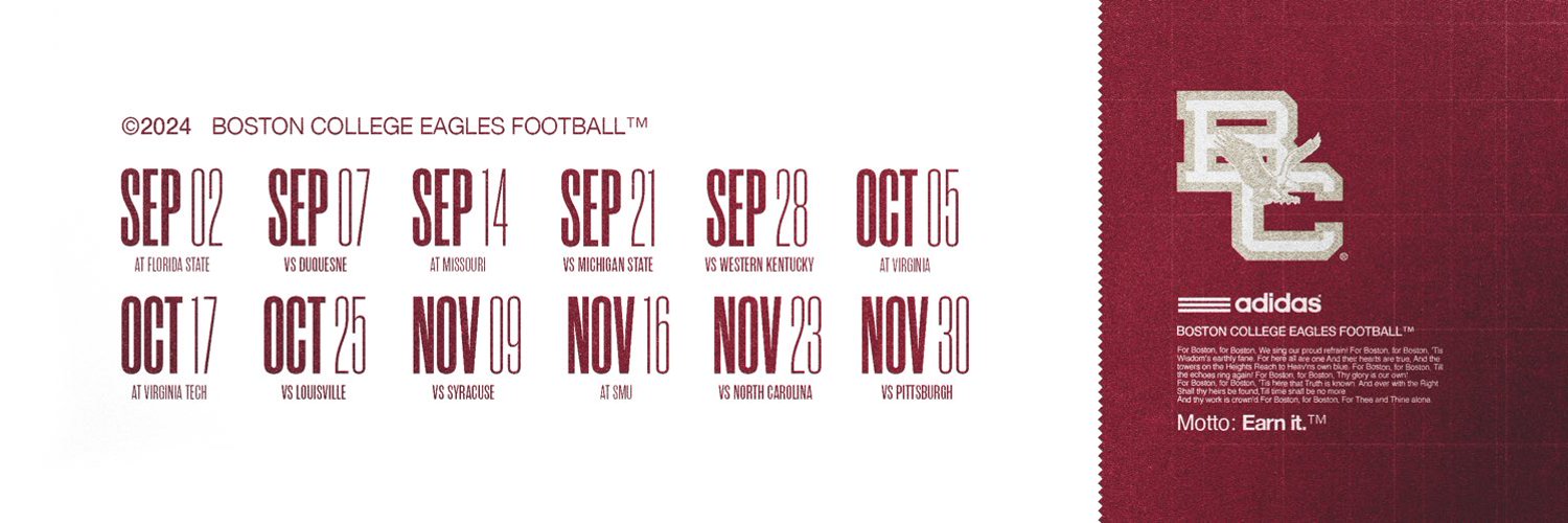 Boston College Football Profile Banner