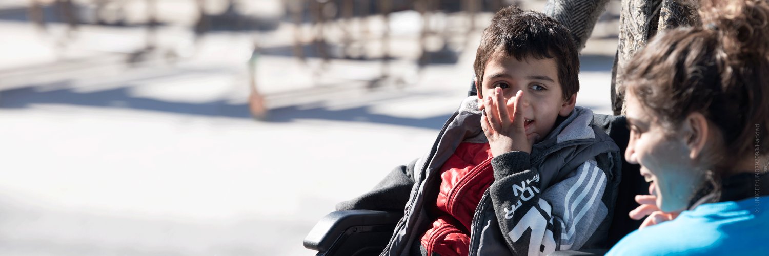 UNICEF's banner