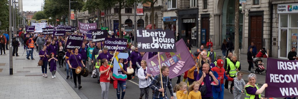 Irish Recovery Walk banner