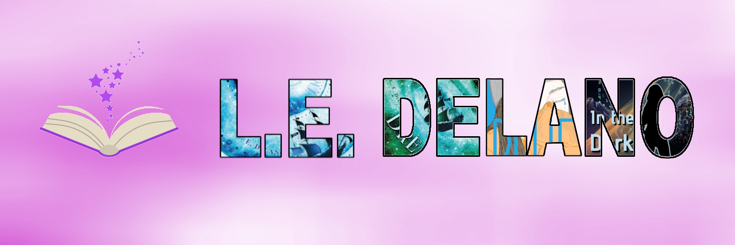 L.E. DeLano can be found where the skies are blue banner