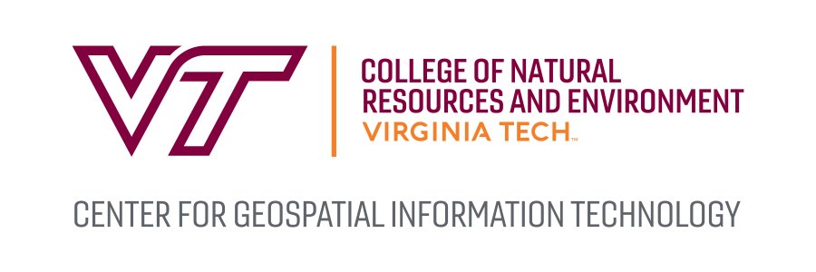 Center for Geospatial Information Technology at VT banner