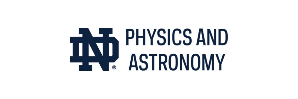 Notre Dame Physics & Astronomy banner