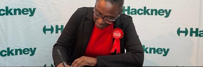 Hackney Labour banner