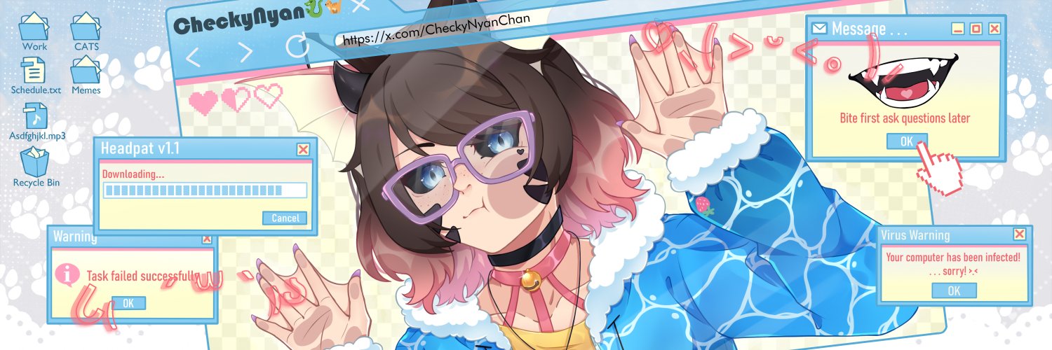 💖CheckyNyan🌊🐉🐈💖 banner
