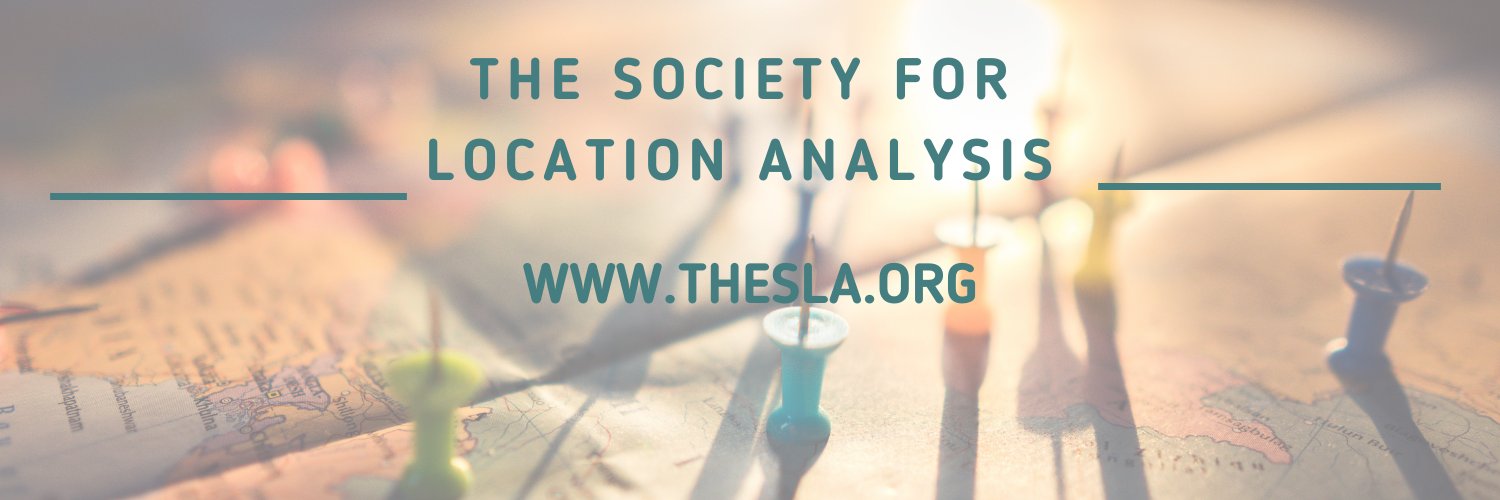 The Society for Location Analysis (SLA) banner