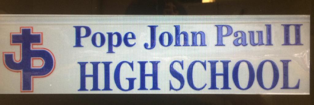 Pope John Paul II HS banner