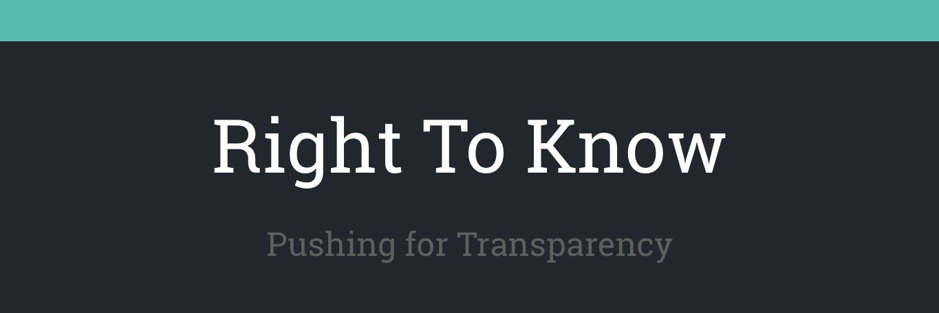 Right To Know banner