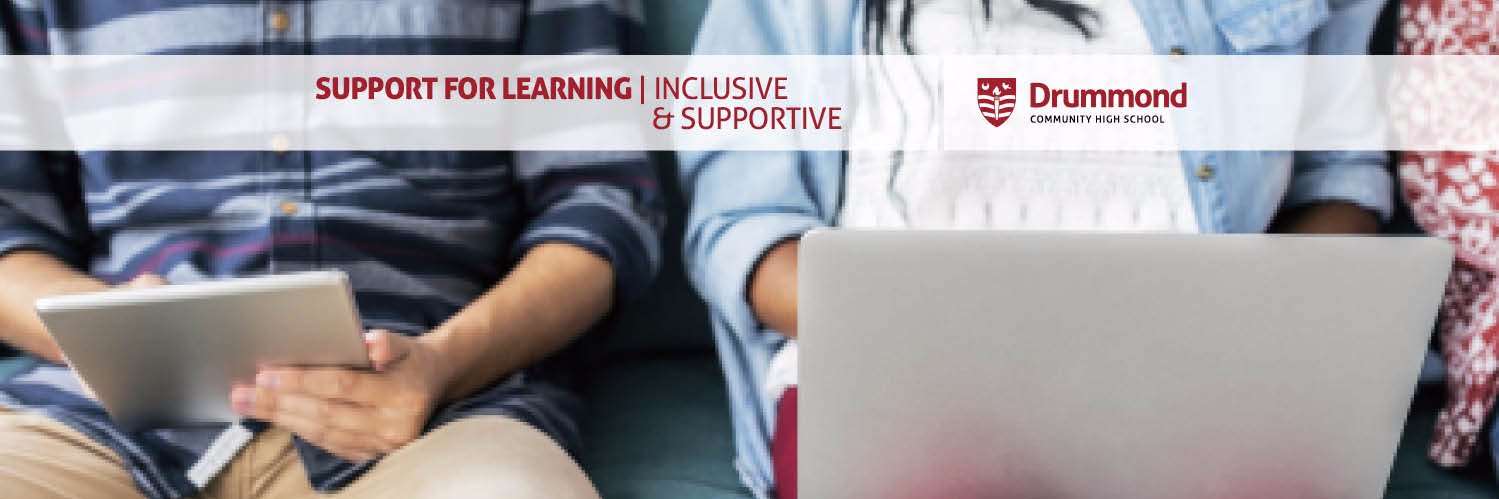 Support for Learning at Drummond banner