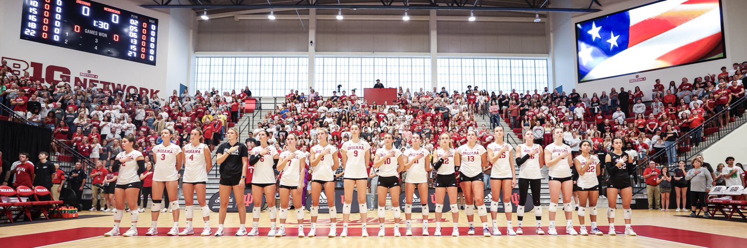 Indiana Volleyball's banner